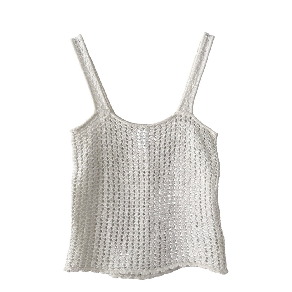 GAP White Crochet Camisole Tank
